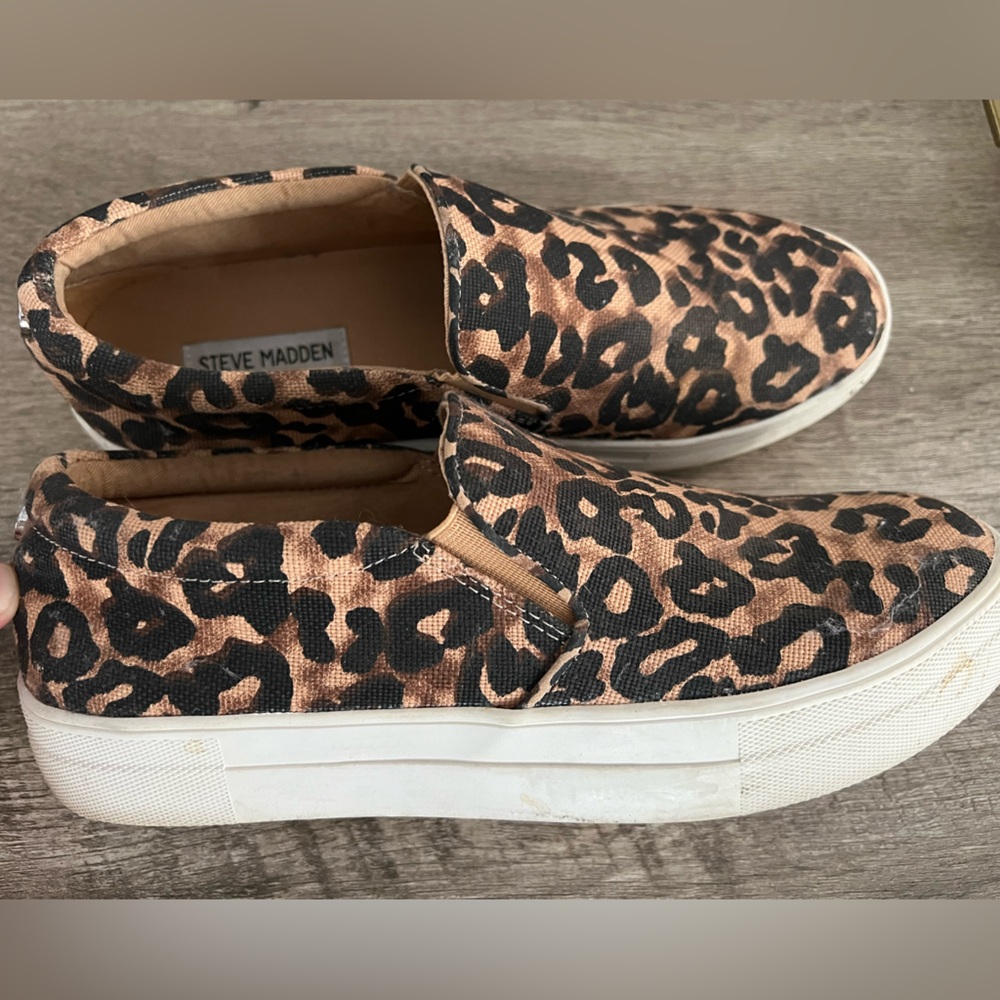 Steve Madden Animal Print Slip-On Sneakers